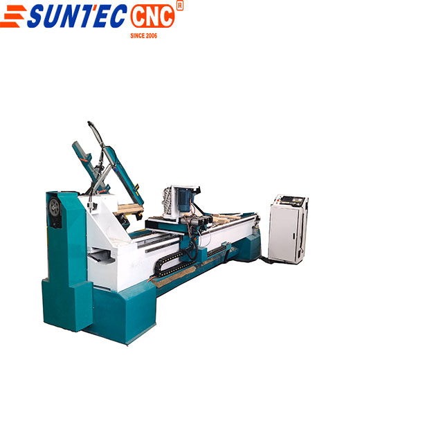 <b>SUNTEC automatic cnc wood lathe single axis two cutter with planner </b>