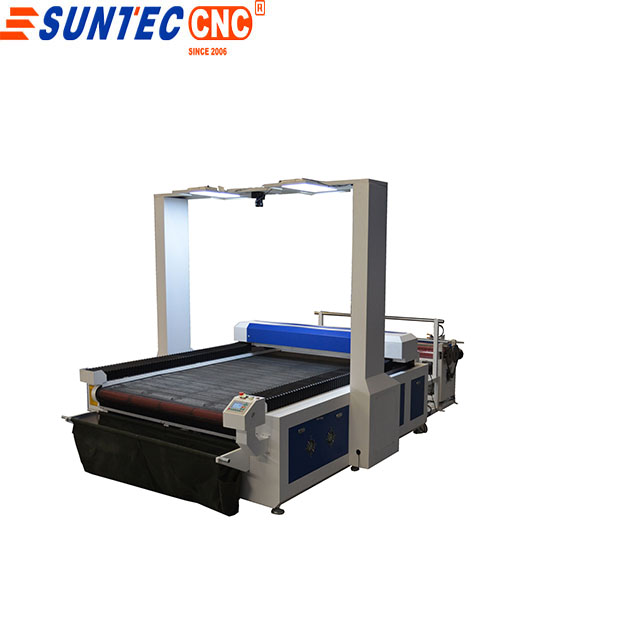 <b>customized automatic feeding roll 180w 220w co2 fabric laser cutting machine ST1830 </b>