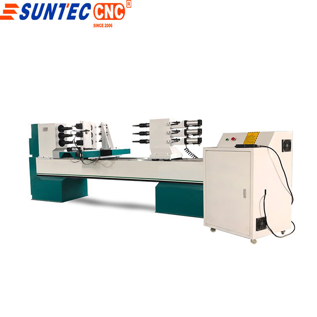 <b>Suntec three axis six cutter fast speed columns cnc wood lathe </b>