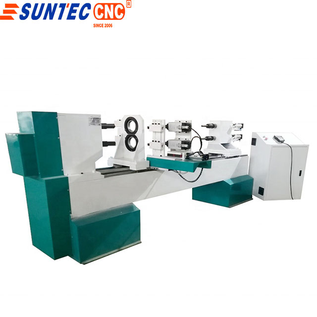 <b>Double axis four cutter  automatic cnc wood turning lathe ST1516 </b>
